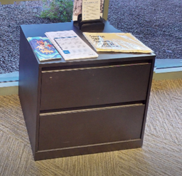 [#D6-12] 2D lateral file cabinet, blk