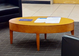 [#C3-9] Oval coffee table, wood