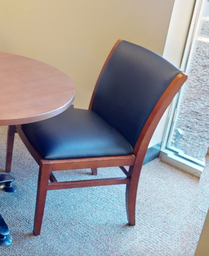 [#B9-6] Black side chair no arms