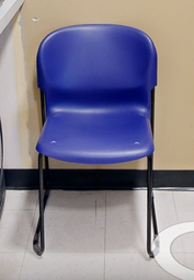 [#B8-7] Blue side chair no arms