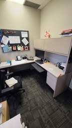 [#A4-2] L-Shape Desk Suites w/ hutch 4'x6'