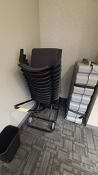 [#B4-11] Stacking chairs w/ mobile cart