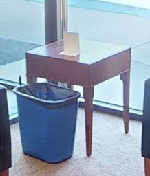 [#C11-14] Square side table, wood