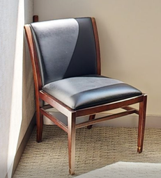 [#B9-3] Black side chair no arms