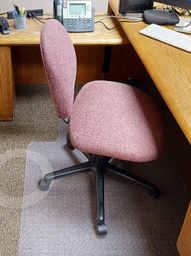 [#B12-3] Red task chair no arms