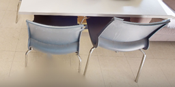 [#B8-5] Grey side chair no arms