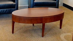 [#C3-8] Oval coffee table, wood