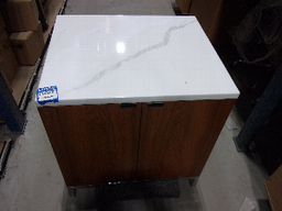 [#D19-51] MARBLE TOP CABINET W/DOORS
