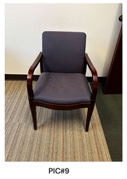 [#B9-9] GUEST CHAIR, SCARLET WITH POLKA DOTS, GUNLOCKE