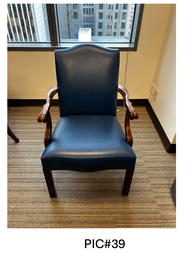 [#B9-39] GUEST CHAIR (LEATHER HIGH BACK), BLACK, NO TAG