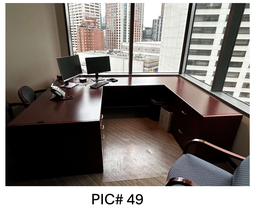 [#E7-49] WOOD U-SHAPE DESKS (LH DESK)