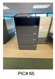 [#D12-65] 5-DRAWER LATERAL FILE CABINET (METAL) DARK GREY
