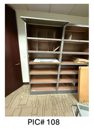 [#D12-108] TAB FILE CABINETS - DARK GREY W/ 6 SHELVES