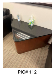 [#C11-112] TRIANGLE TABLE W/STONE TOP