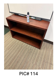 [#D1-114] WOOD BOOKCASE - 2 HIGH