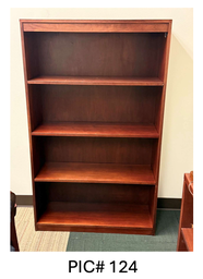 [#D3-124] WOOD BOOKCASE - 4 HIGH