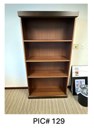 [#D3-129] WOOD BOOKCASE - 4 HIGH
