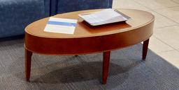 [#C3-11] Oval coffee wood table