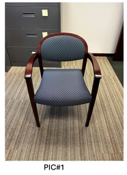 [#B9-1] GUEST CHAIRS - FULL BACK, BLUE WITH PATTERN/ 9231, GUNLOCKE