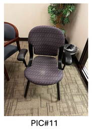 [#B8-11] GUEST CHAIR, PURPLE PATTERN, NO TAG