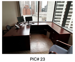 [#E7-23] WOOD U-SHAPE DESKS (LH DESK)