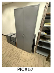 [#D22-57] STORAGE CABINET GREY (METAL)