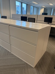 [#D8-81] 3-High White Lateral File Cabinet