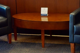 [#C3-13] Oval coffee wood table