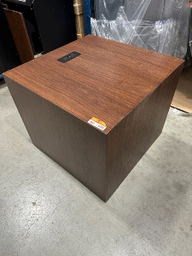 [#C11-322] WOOD CUBE END TABLE W/POWER (FROM 345P)
