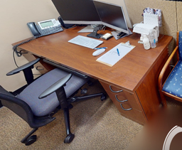 [#E4-7] 5D wood classic desk