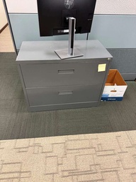 [#D6-3] 2-  DRAWER METAL LATERAL FILE CABINETS  (DARK GREY)