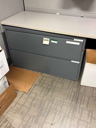 [#D6-4] 2-  DRAWER METAL LATERAL FILE CABINETS  (DARK GREY)