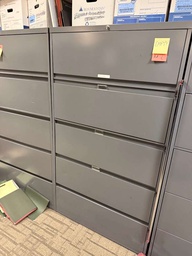 [#D12-8] 5-DRAWER LATERAL FILE CABINET (METAL) DARK GREY