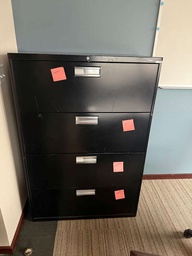 [#D10-35] 4-DRAWER LATERAL FILE CABINET (METAL) BLACK