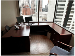 [#E7-66] WOOD U-SHAPE DESKS (LH DESK)