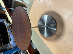 [#C11-347] ROUND PEDESTAL STYLE SIDE TABLE (BASE IS LOOSE)