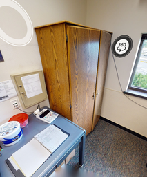 [#D24-24] Tall Wood Cabinet