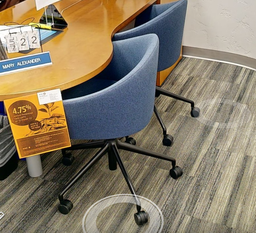 [#B8-4] Blue Guest Chair