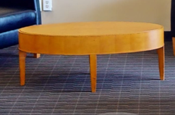 [#C3-9] Oval wood coffee table