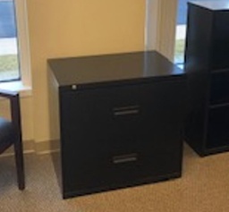 [#D6-29] 2 Drawer Black Filing Cabinet