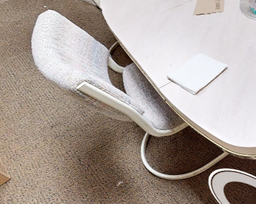 [#B8-9] Side chair no arms, wht