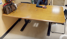 [#C6-7] Conference table, wood top