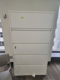[#D12-545] 5 drawers met/cab-white