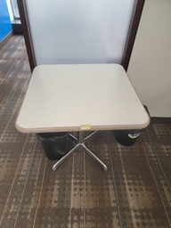 [#C2-554] Square table -w/metal base