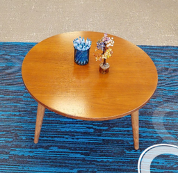 [#C3-8] Oval coffee table, wood