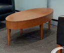[#C3-12] Oval coffee table, wood