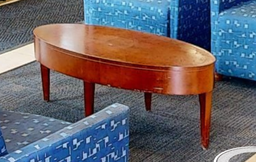 [#C3-7] Oval coffee table, wood