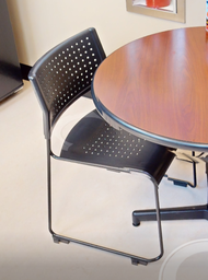 [#B8-7] Side chair no arms, blk