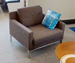 [#B12-8] Brown lounge chair