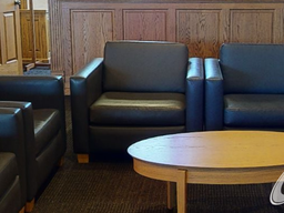 [#B12-10] Lounge Chair - Black, Leather